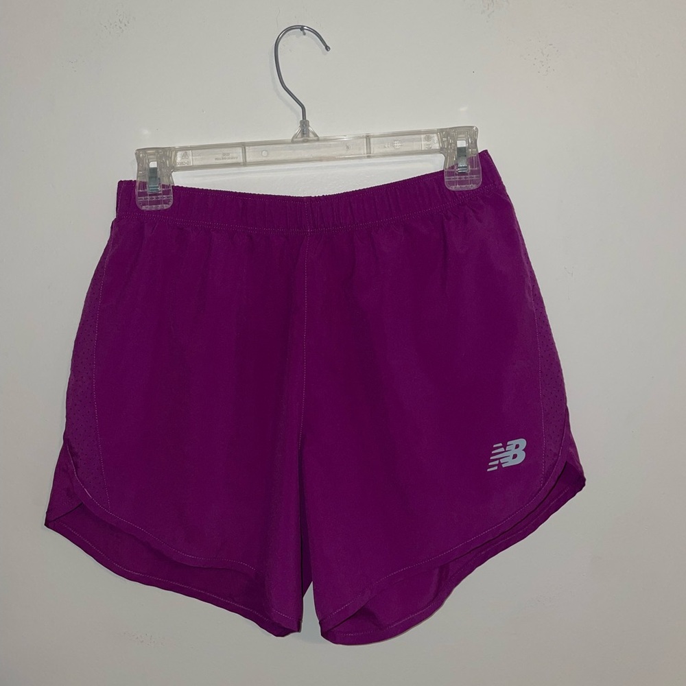 Purple athletic shorts